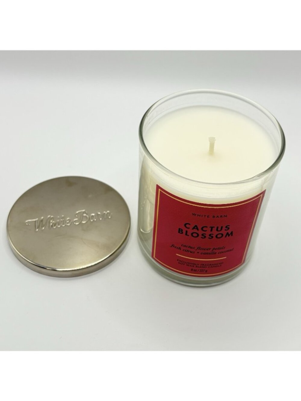 Bath & Body Works Cactus Blossom Single Wick Candle 8oz White Barn Coconut Jar - Picture 7 of 10